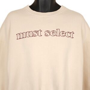 Stylenanda Sweatshirt Womens Size 2XL Beige Korean Streetwear Must Select
